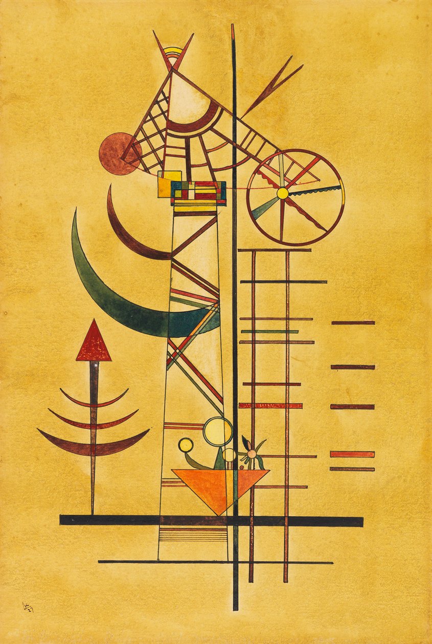 Gebogen Spitzen door Wassily Kandinsky
