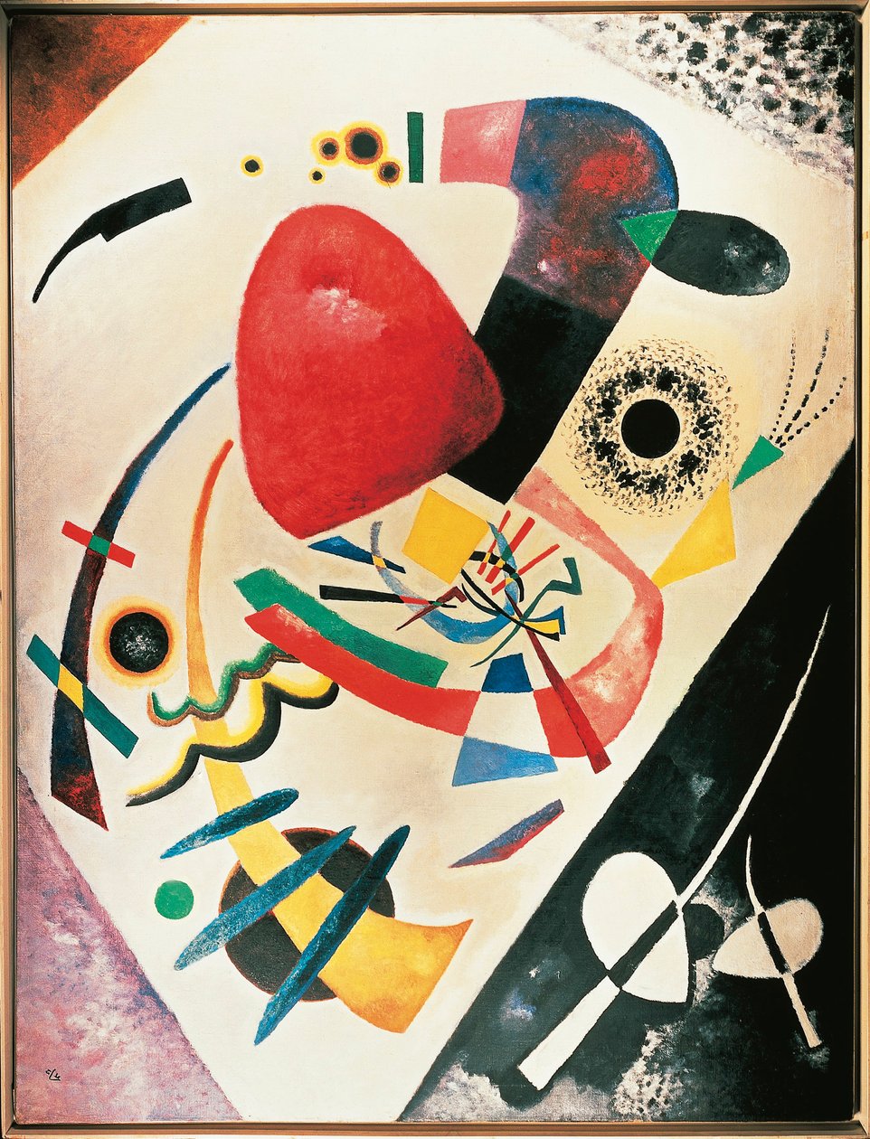Duitsland, München, Rode Vlek door Wassily Kandinsky