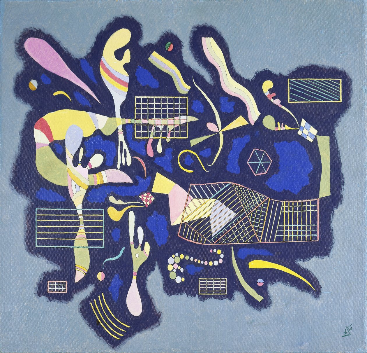 Roosters en andere door Wassily Kandinsky