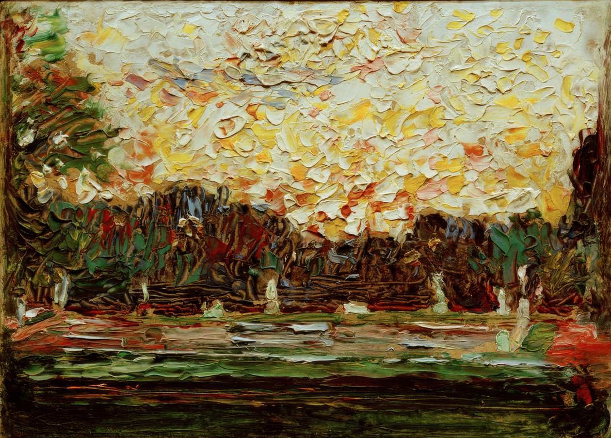 Grote fontein in Nymphenburger Park door Wassily Kandinsky