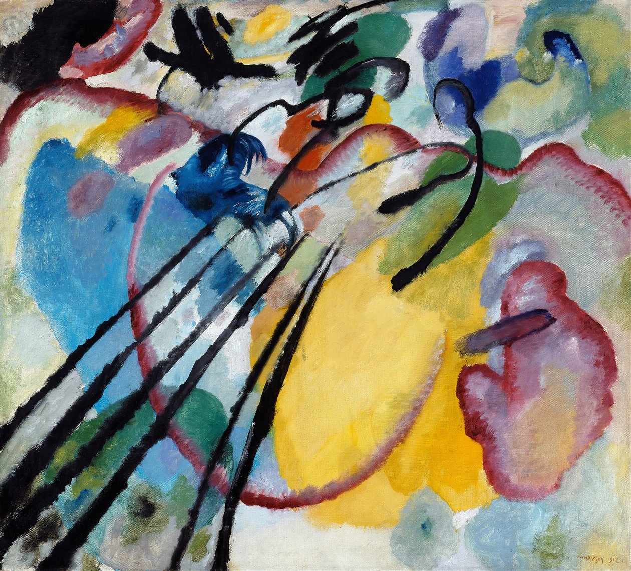 Improvisatie 26 Roeien, 1912 door Wassily Kandinsky