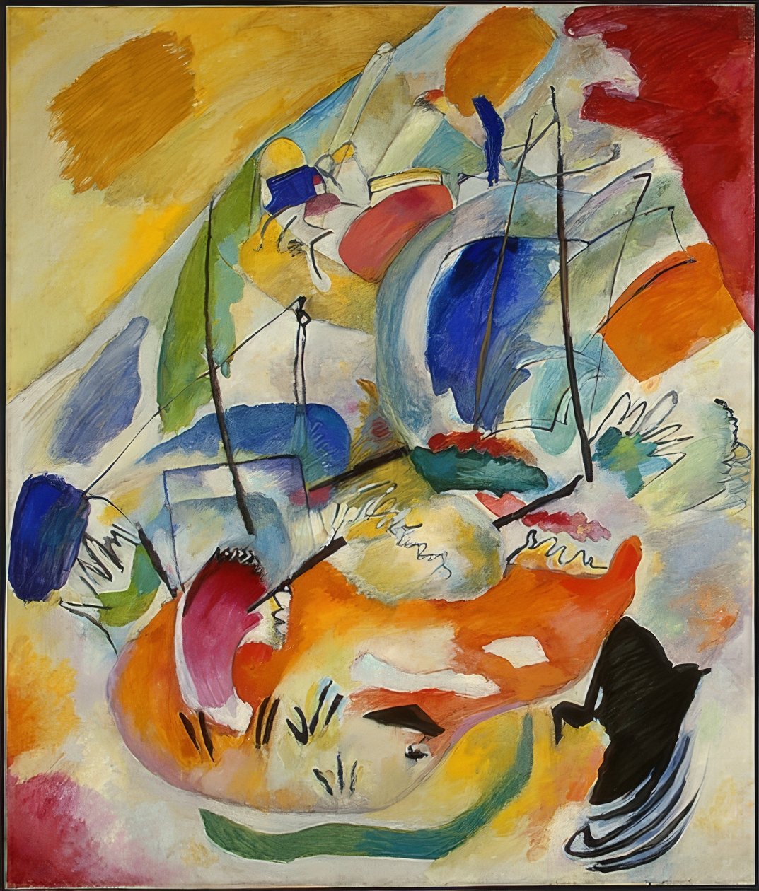 Improvisatie 31 (Zeewedstrijd) door Wassily Kandinsky