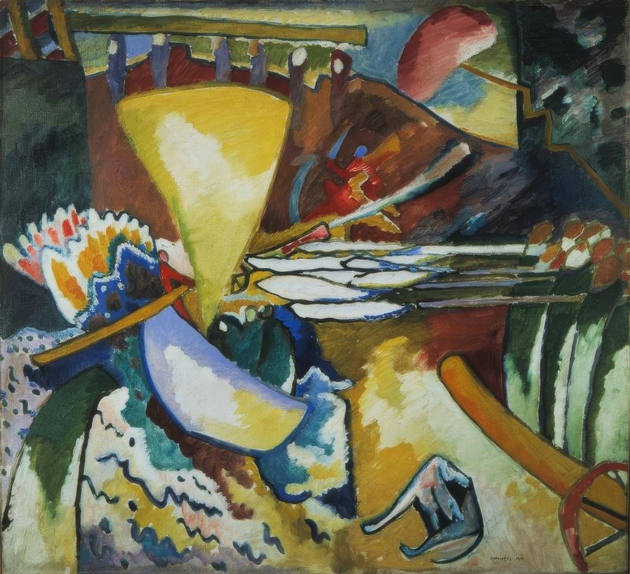 Improvisatie II door Wassily Kandinsky