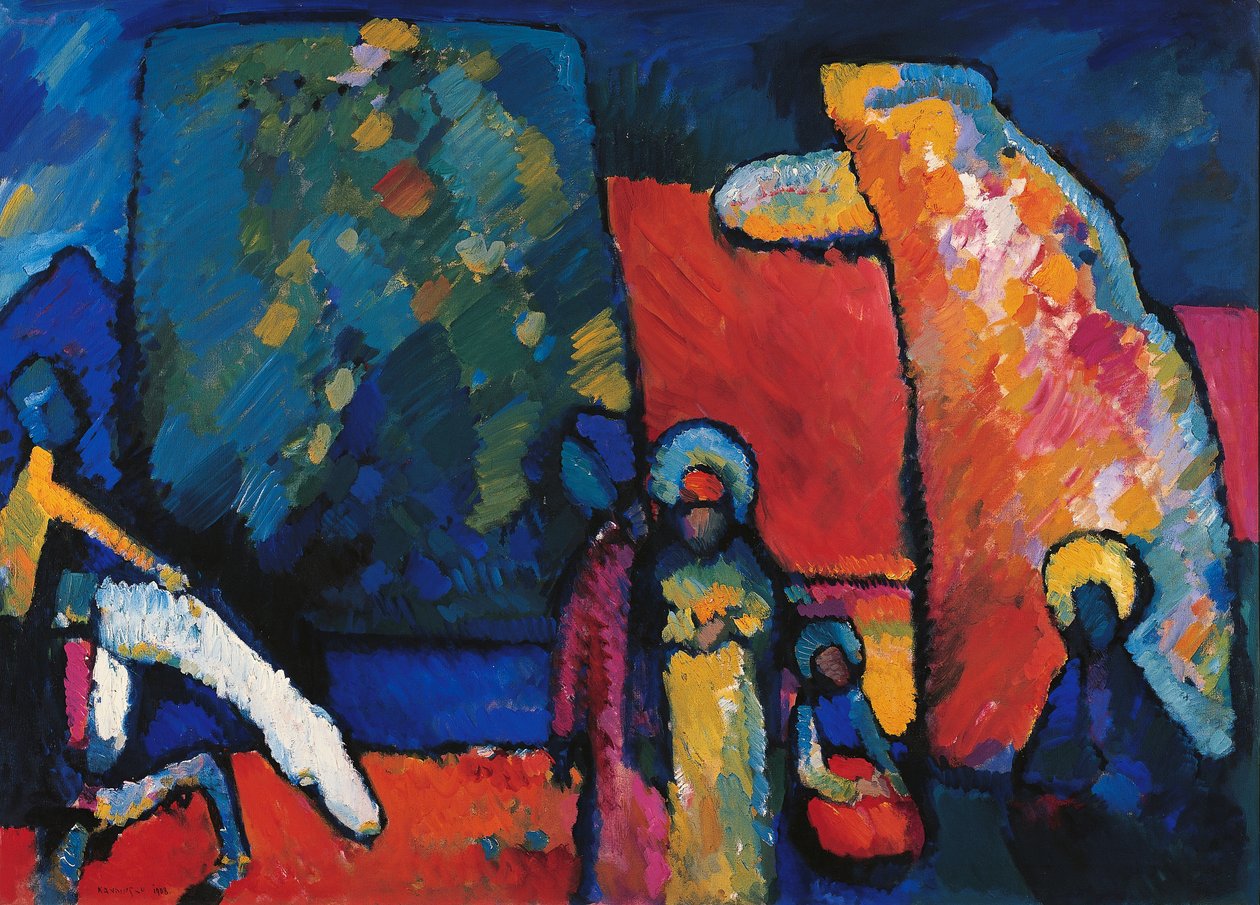 Improvisatie nr. 2 (Begrafenismars) door Wassily Kandinsky