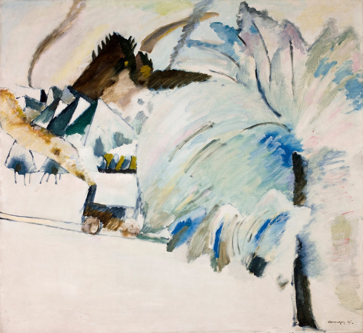 Kandinsky - Winterlandschap, 1911 door Wassily Kandinsky