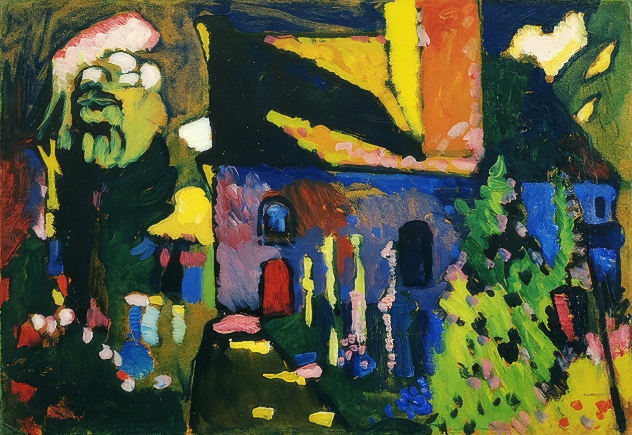 Kerk in Murnau door Wassily Kandinsky