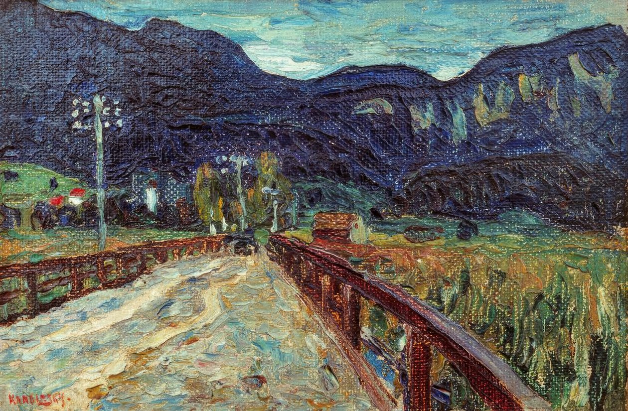 Kochel – De brug door Wassily Kandinsky