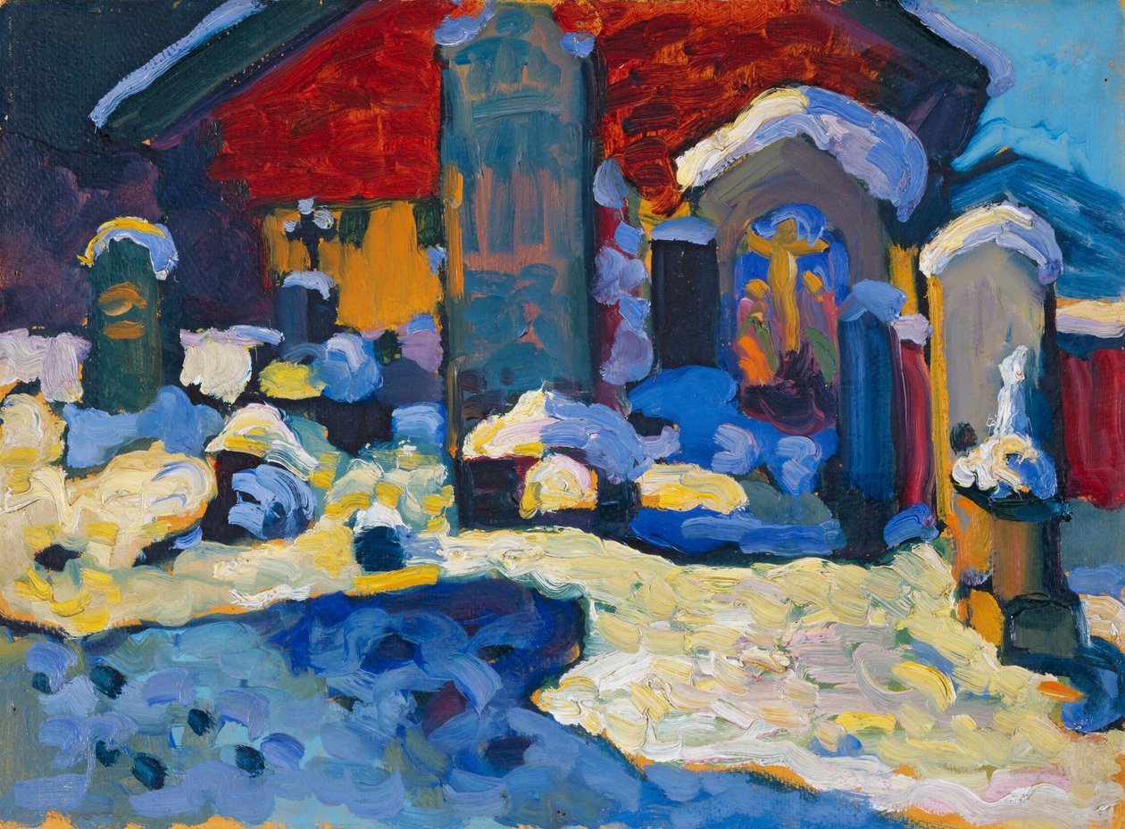 Kochel – Begraafplaats door Wassily Kandinsky