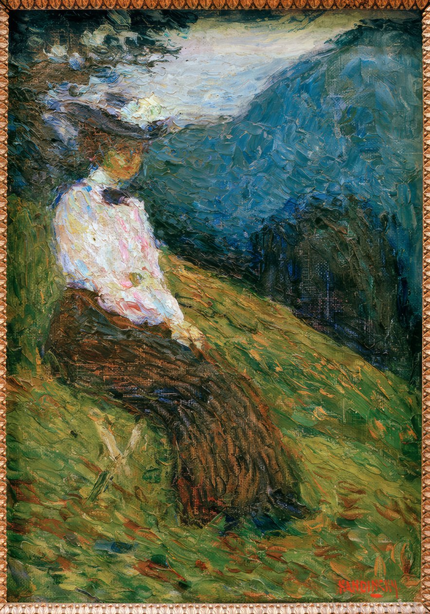 Kochel – Gabriele Münter door Wassily Kandinsky