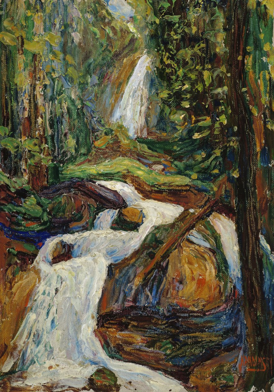 Kochel – Waterval I door Wassily Kandinsky