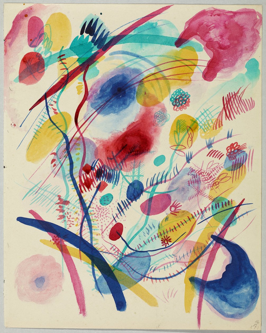 Compositie in Rood, Blauw, Groen en Geel door Wassily Kandinsky