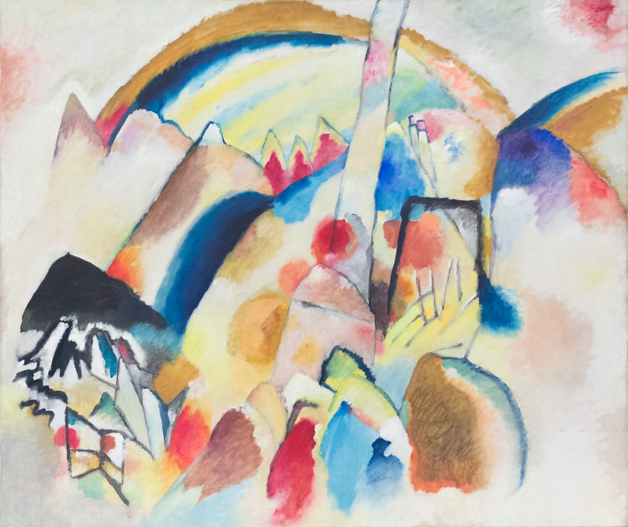 Landschap met rode vlekken, nr. 2 door Wassily Kandinsky