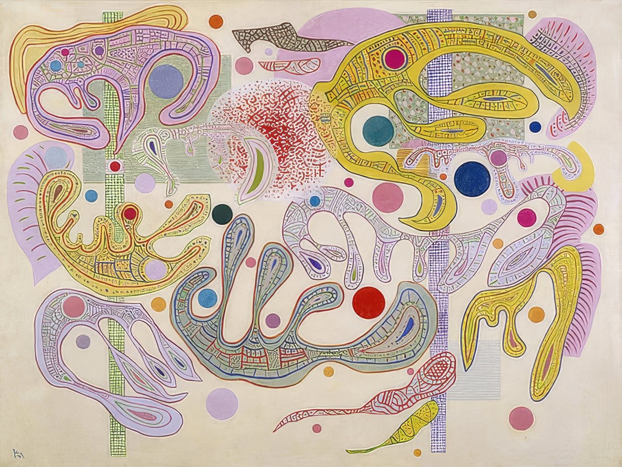 Grillige Vormen (Formes capricieuses). 1937 door Wassily Kandinsky