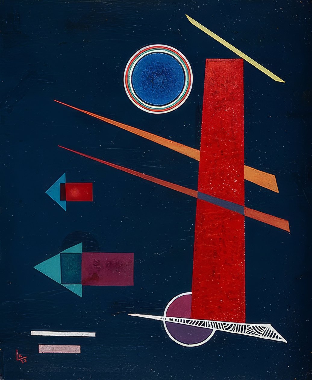 Machtig rood door Wassily Kandinsky