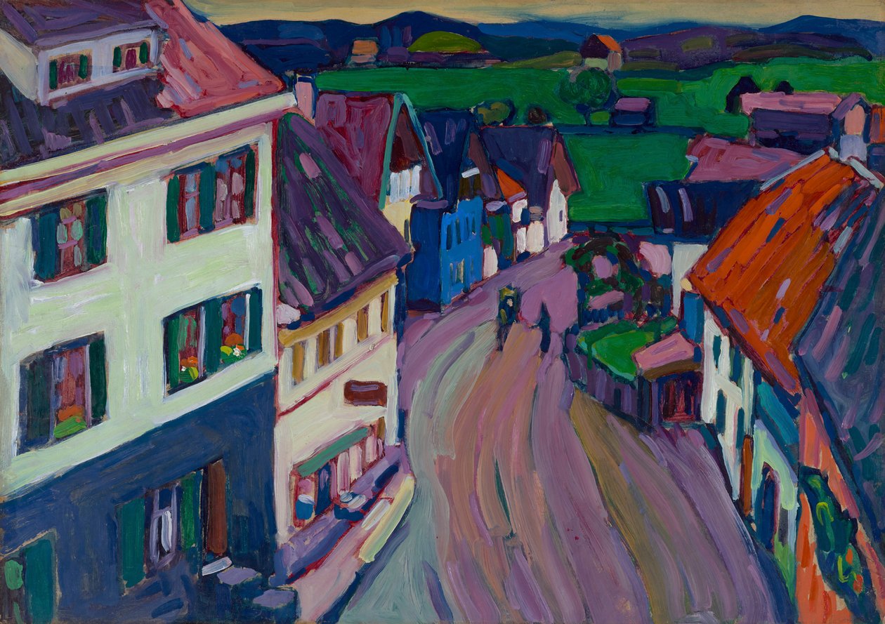 Murnau – Uitzicht vanuit het raam van de Griesbräu door Wassily Kandinsky