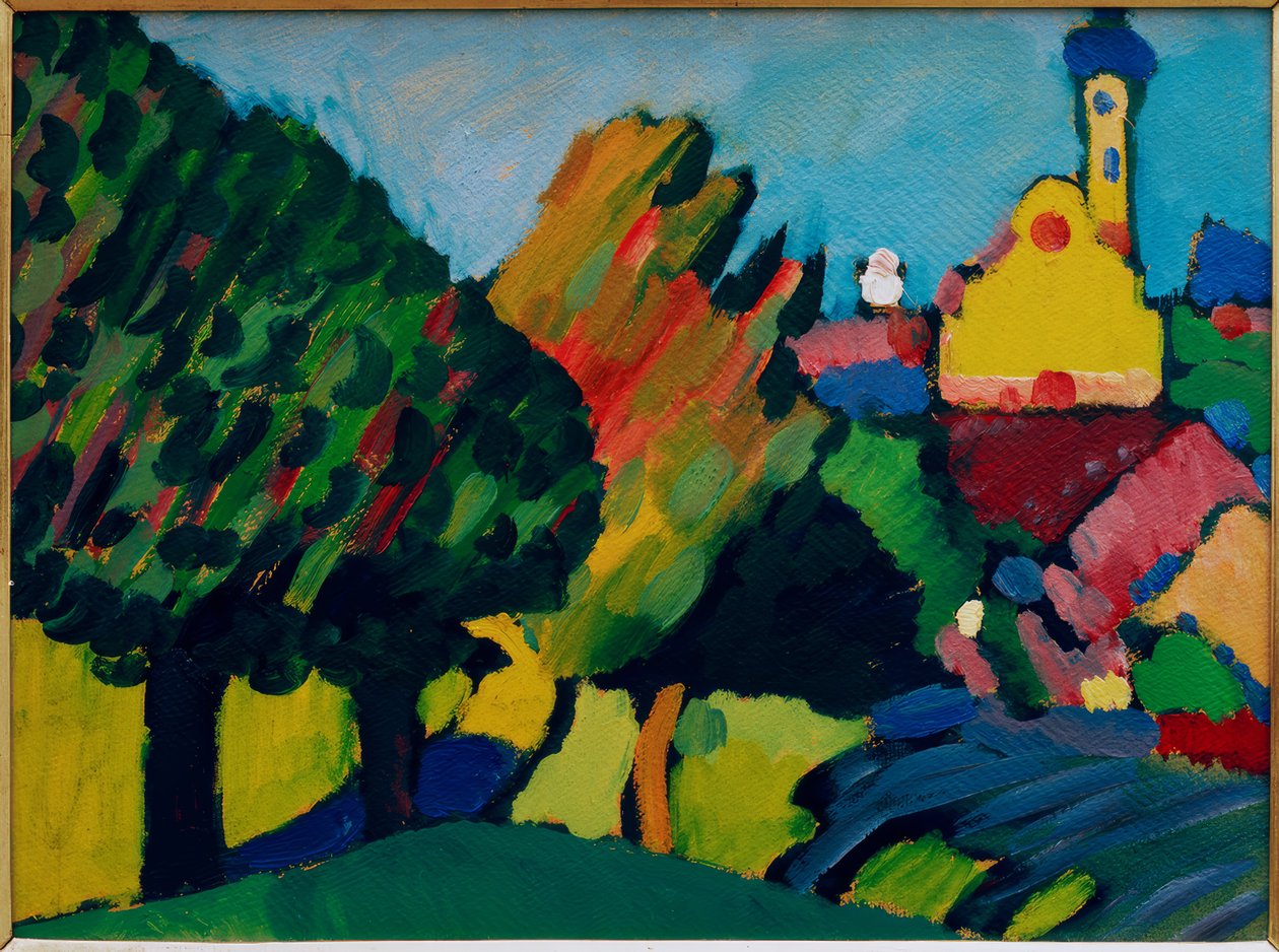 Murnau – Herfstlandschap met kerk door Wassily Kandinsky