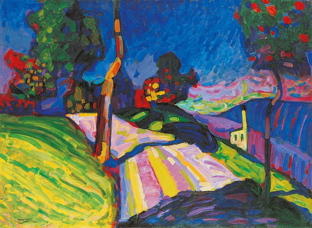 Murnau, Kohlgruberstraße, 1908 door Wassily Kandinsky