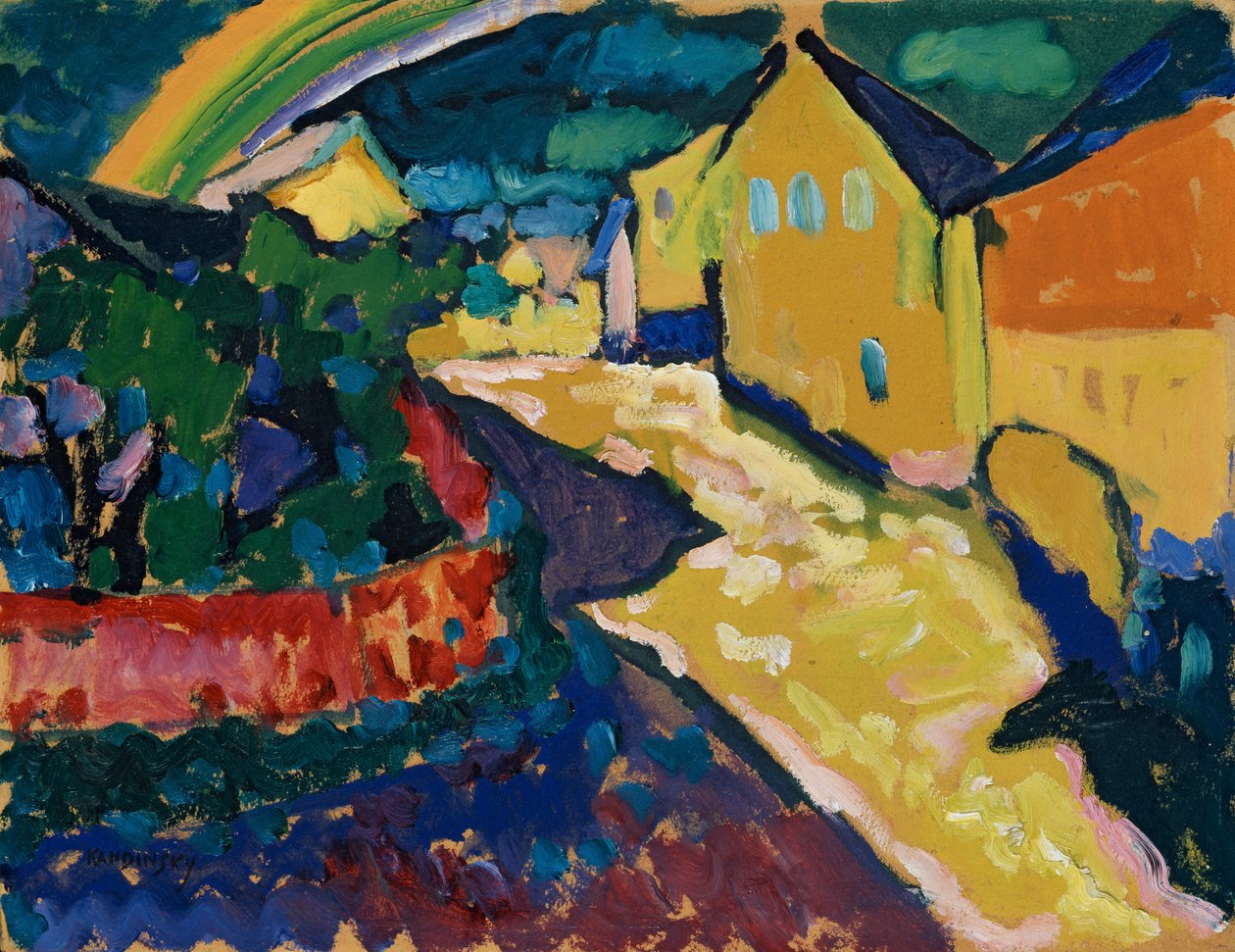 Murnau – Landschap met regenboog door Wassily Kandinsky