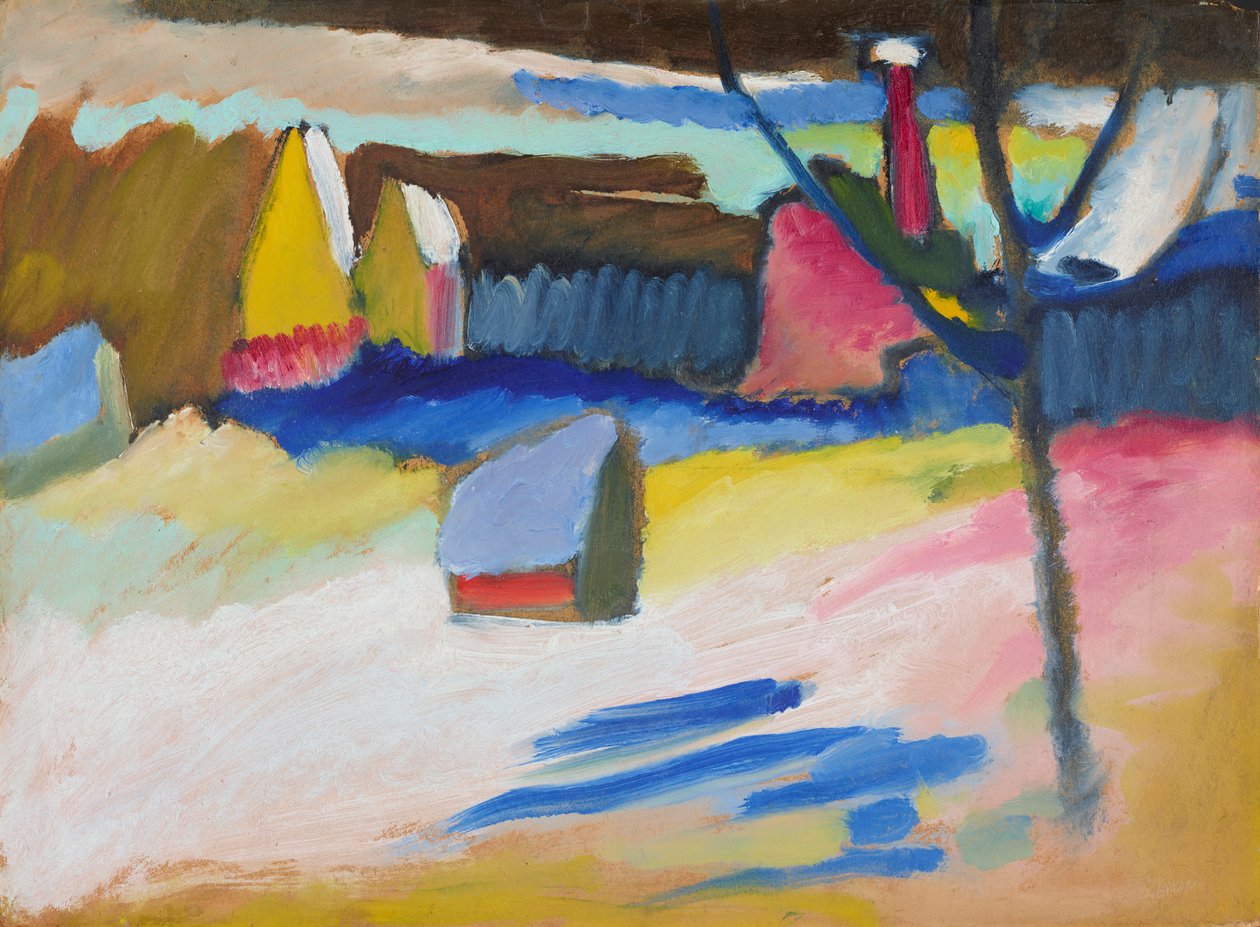 Murnau – Landschap met kale boom door Wassily Kandinsky