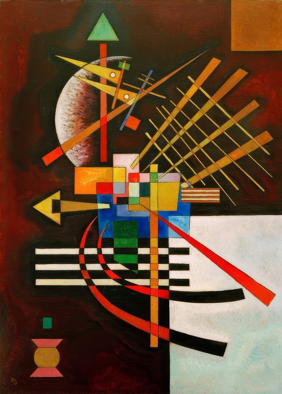 Boven en links door Wassily Kandinsky