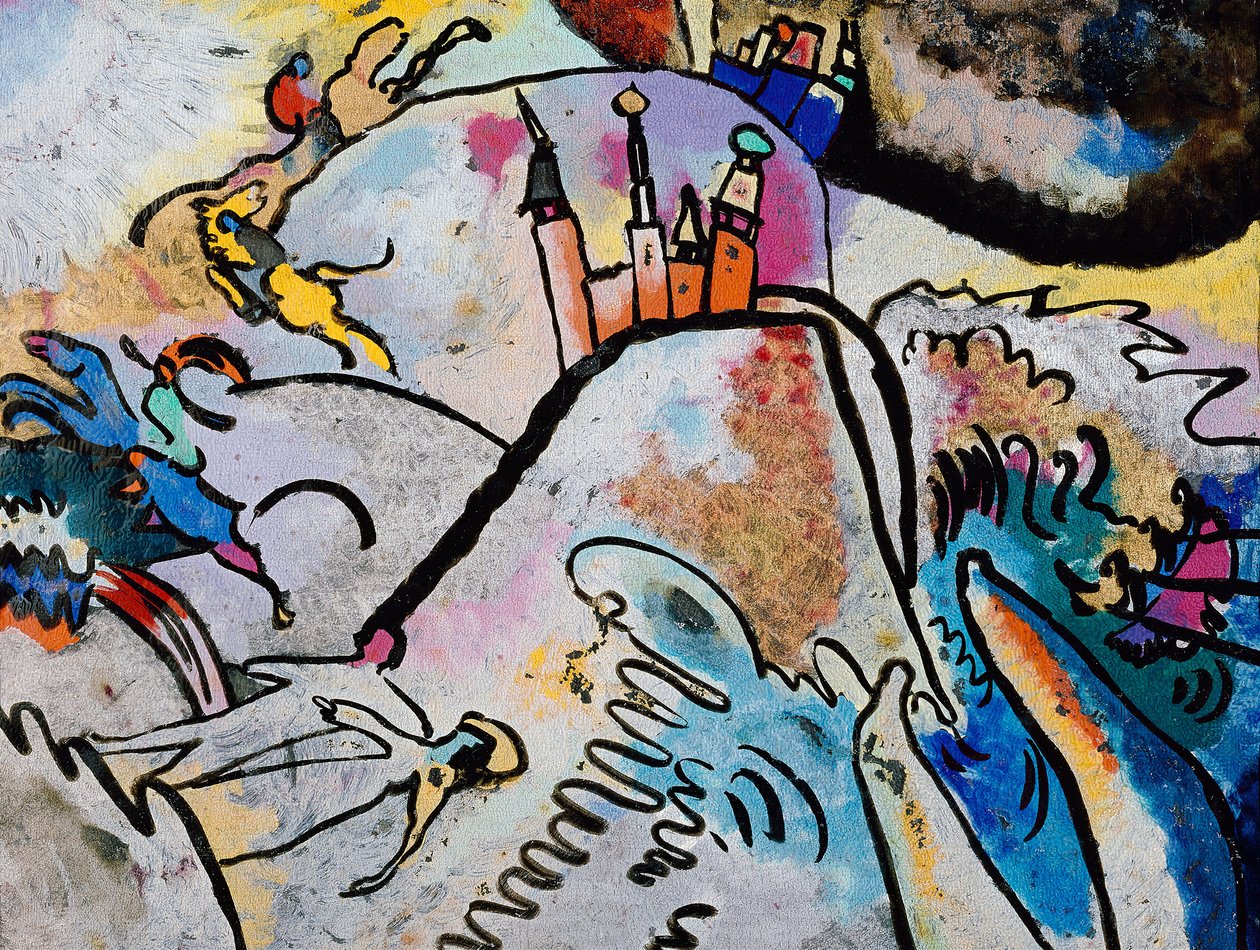 Schilderij met de Zon, 1911 door Wassily Kandinsky