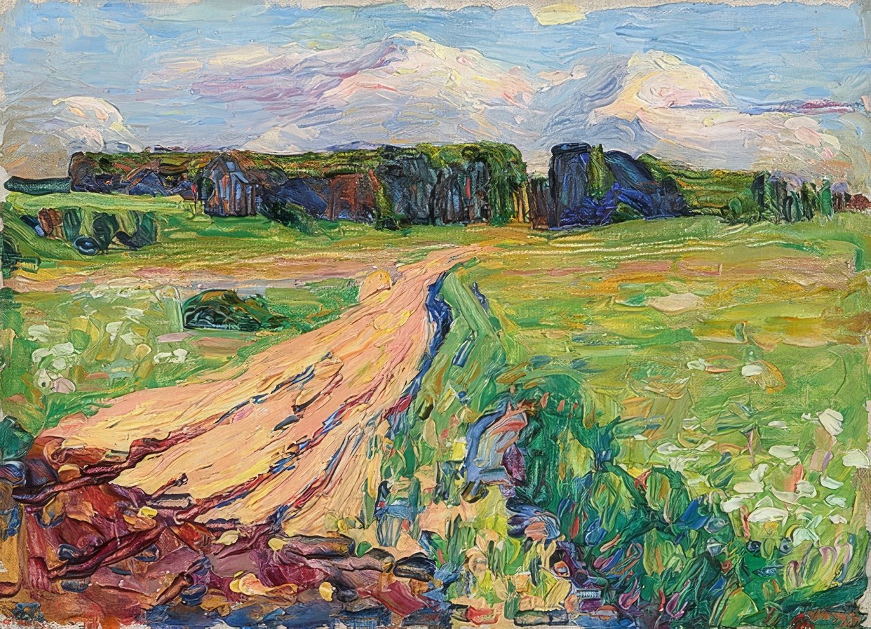 Planegg I. Landschap bij München door Wassily Kandinsky
