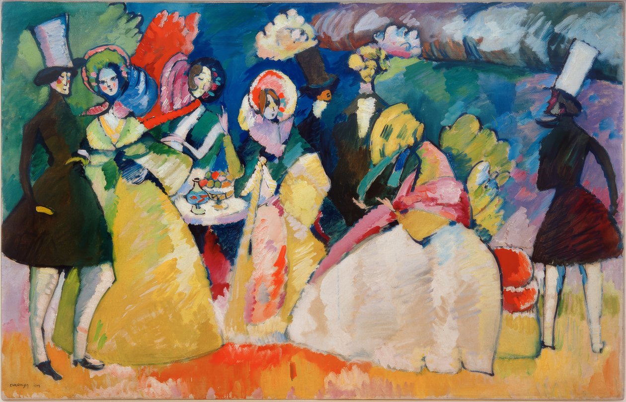Hoepelrok gezelschap door Wassily Kandinsky