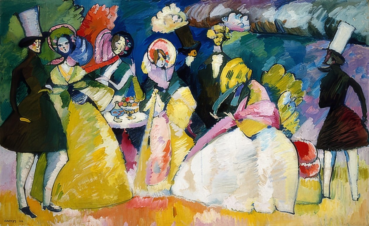 Hoepelrokmaatschappij door Wassily Kandinsky