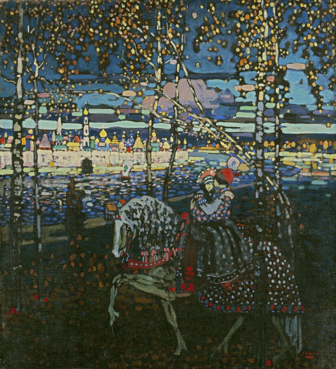 Rijdend paar door Wassily Kandinsky