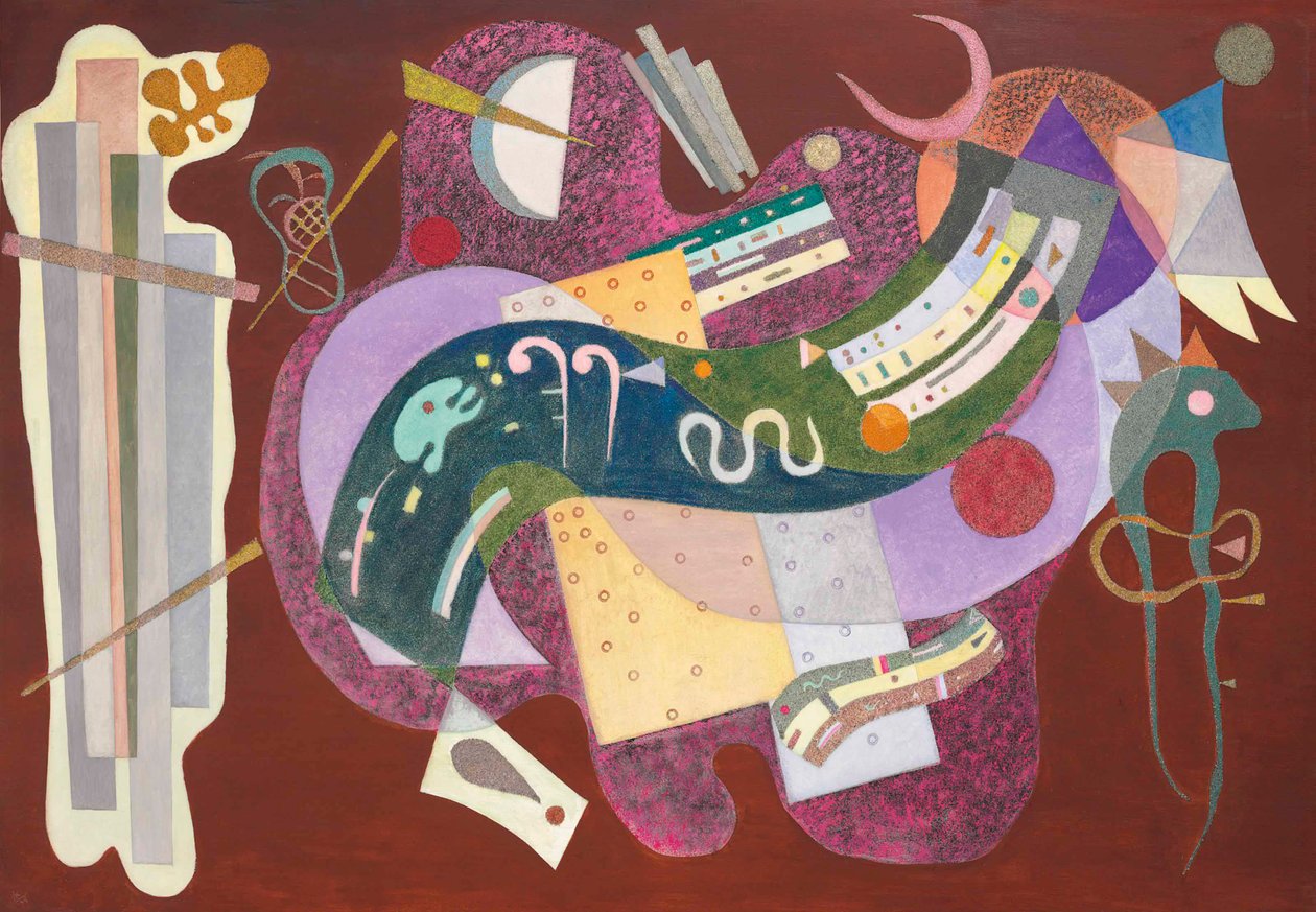 Rigide et courbé, 1935 door Wassily Kandinsky
