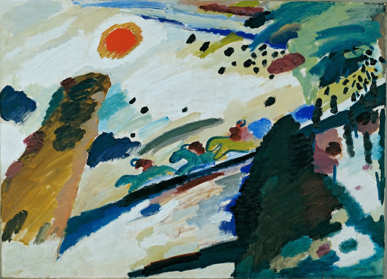 Romantisch Landschap door Wassily Kandinsky