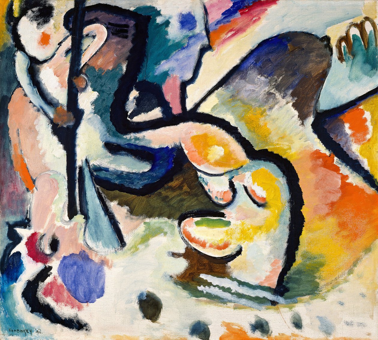 Sint Joris III, 1911 door Wassily Kandinsky
