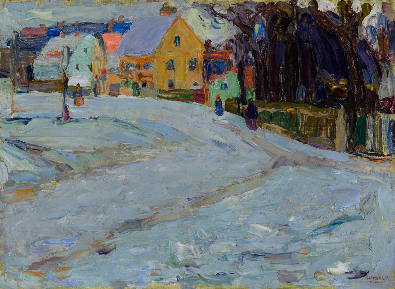 Schwabing – Nikolaiplatz door Wassily Kandinsky