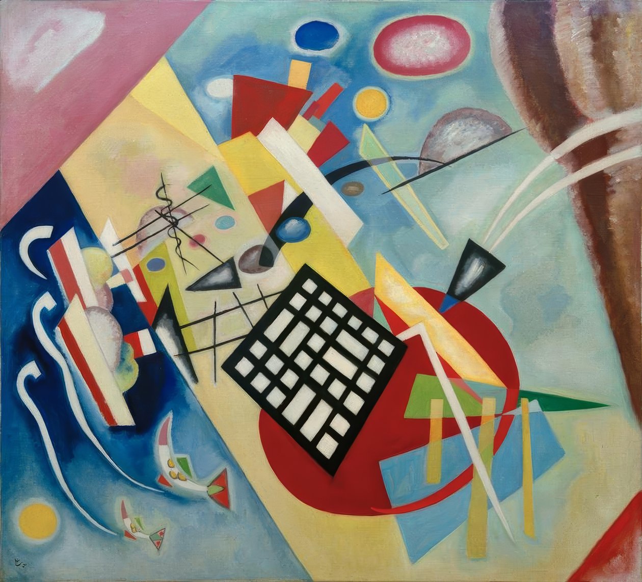 Zwart raster door Wassily Kandinsky