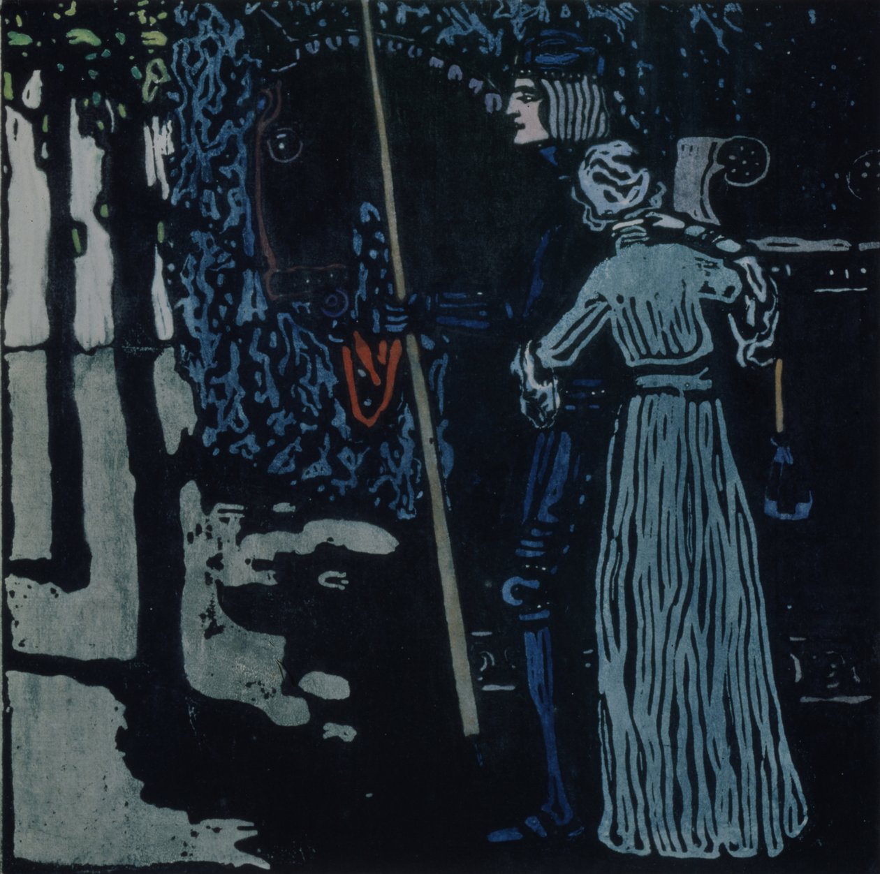 Het afscheid, 1907 door Wassily Kandinsky
