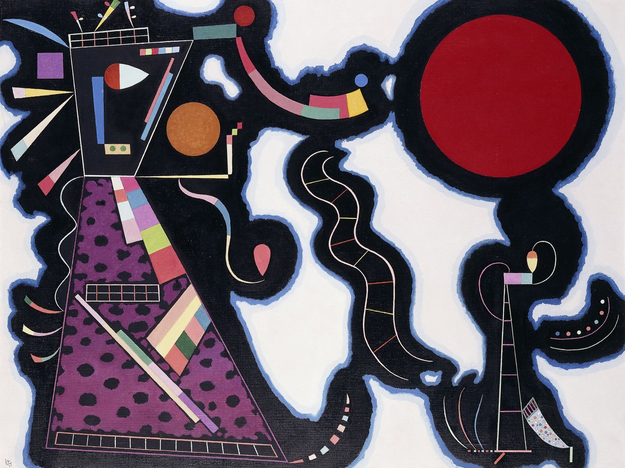 De rode cirkel door Wassily Kandinsky