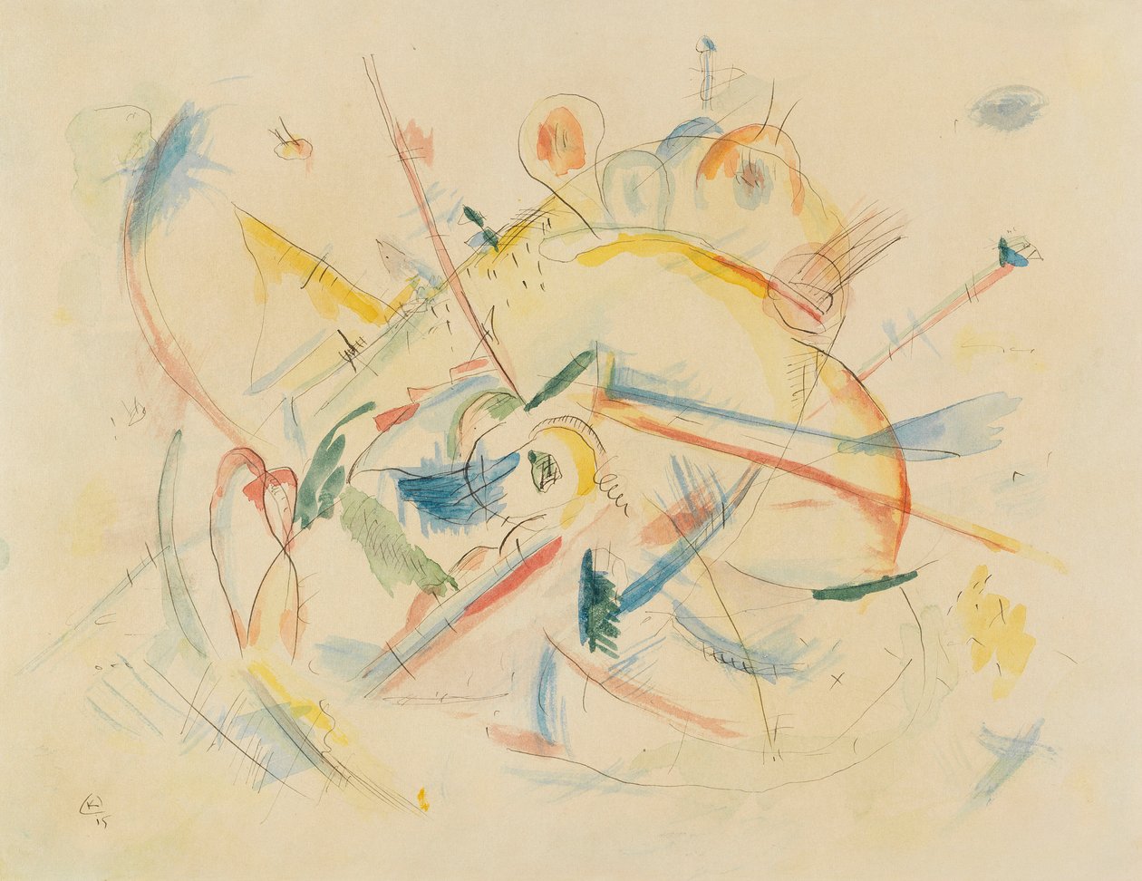 Zonder Titel, 1915 door Wassily Kandinsky