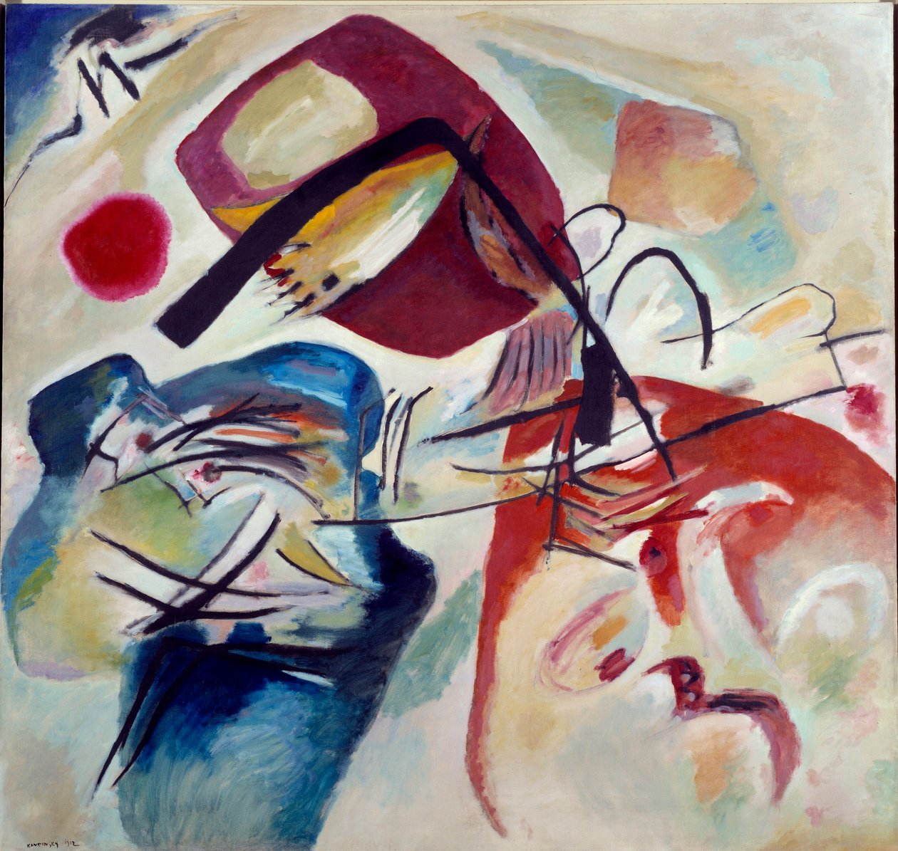 Met de Zwarte Boog door Wassily Kandinsky