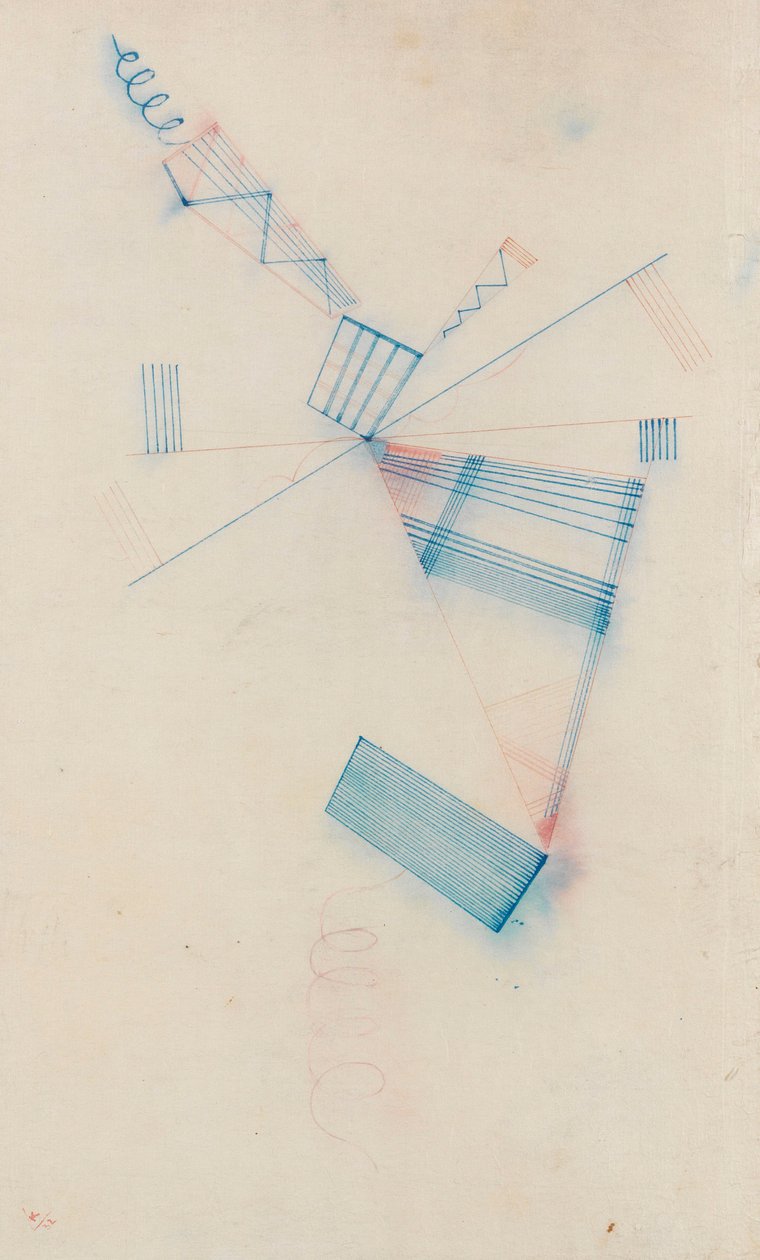 Zwei Spiralen Twee spiralen, 1932 door Wassily Kandinsky