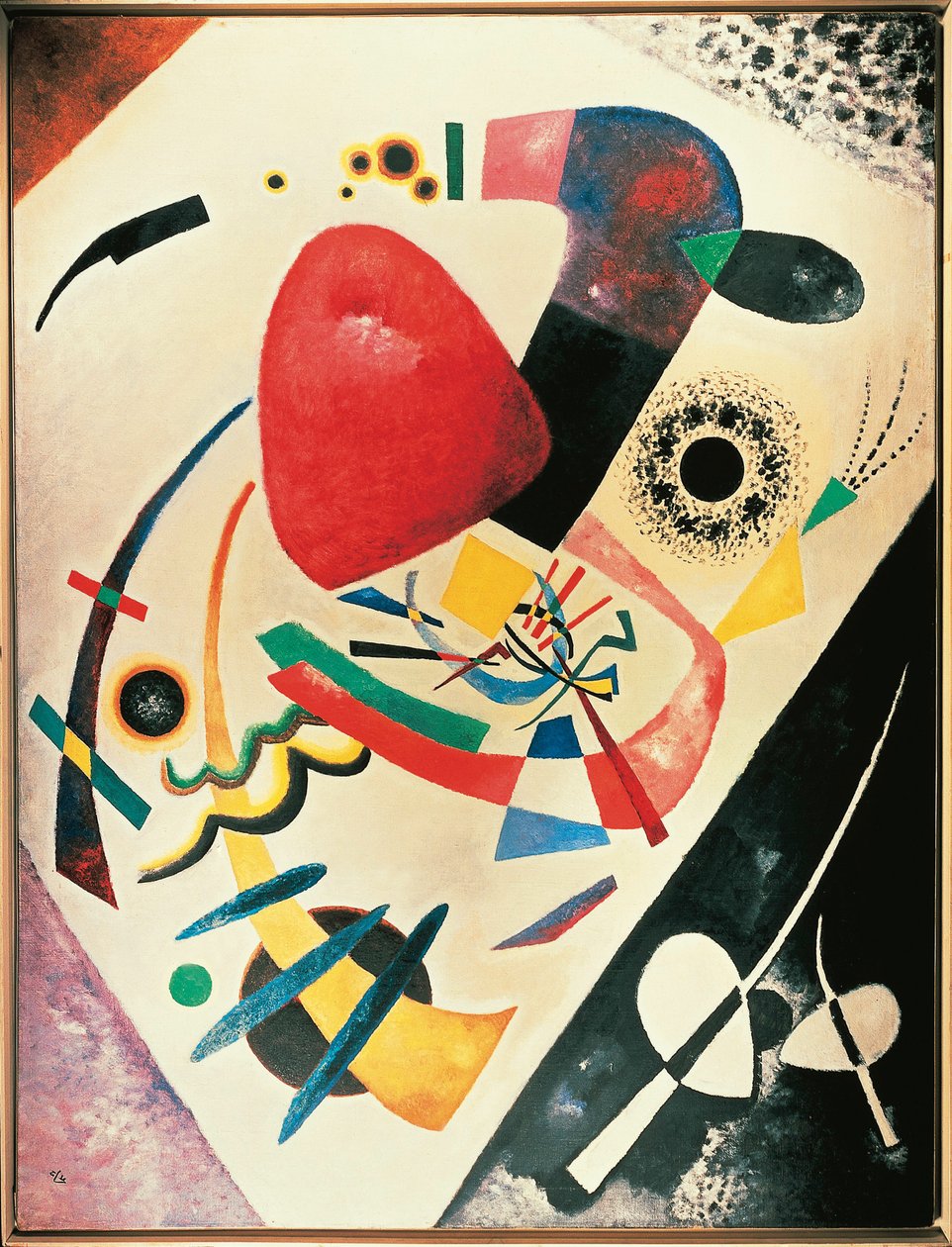 Rode vlek door Wassily & Marc Franz (1880 1916) Kandinsky