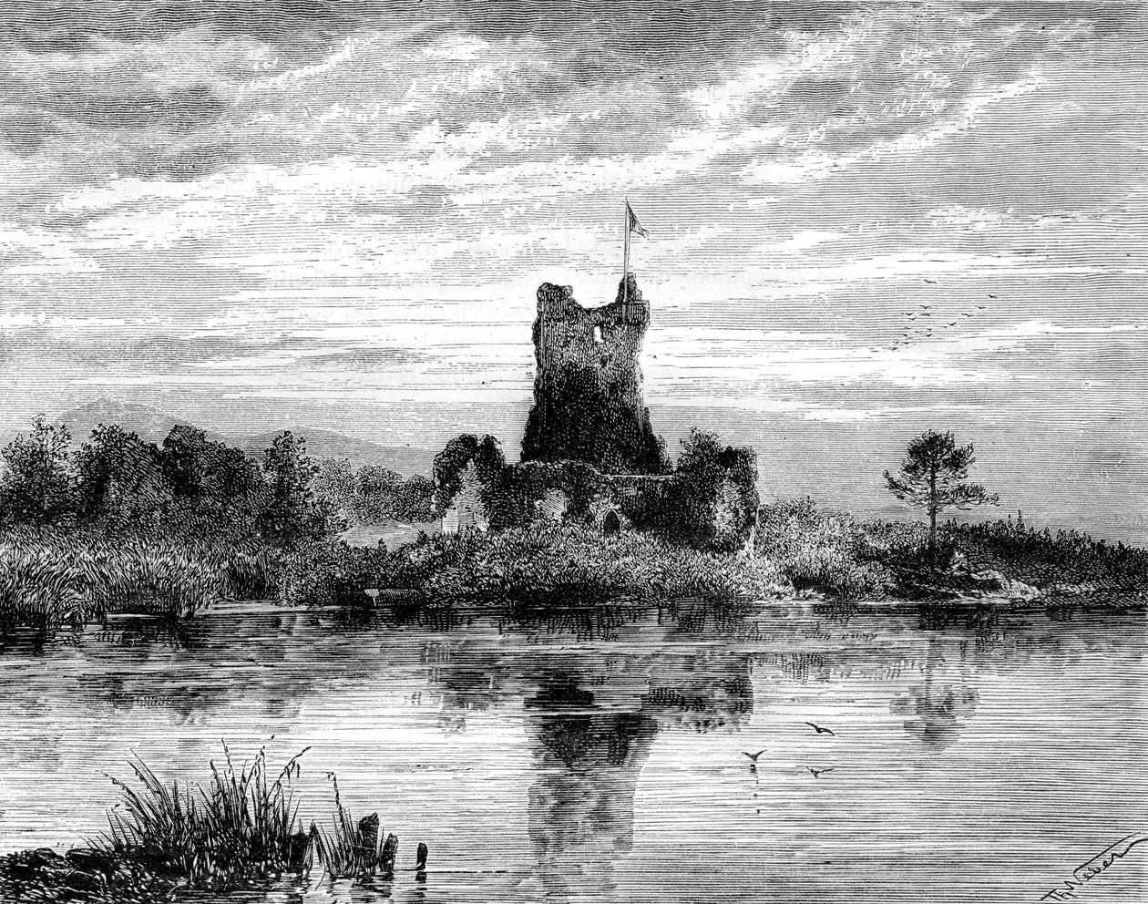Ross Castle, County Kerry, Ierland, 19e eeuw door Weber