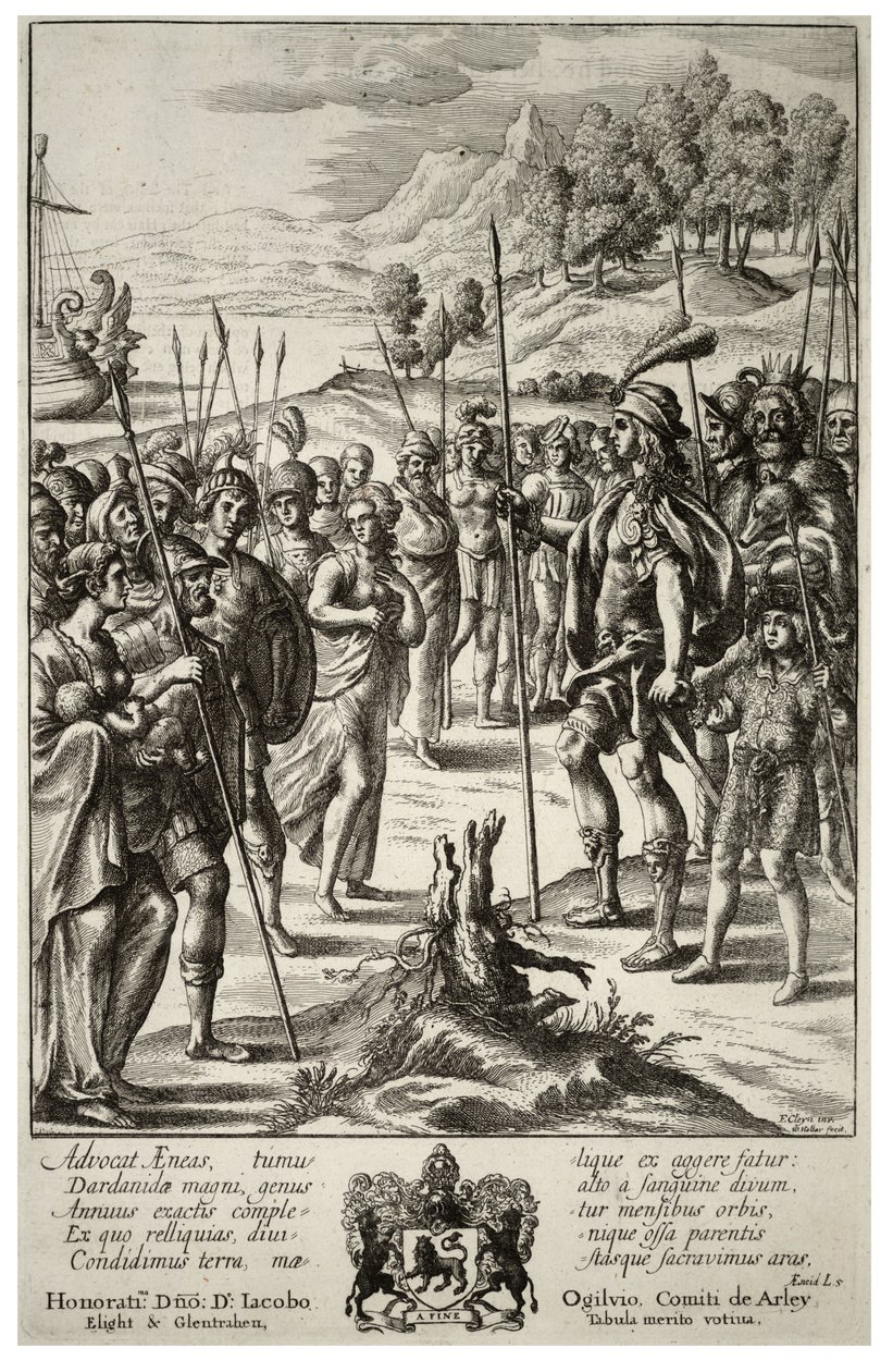 Aeneas en Acestes. Staat 2 door Wenceslaus Hollar