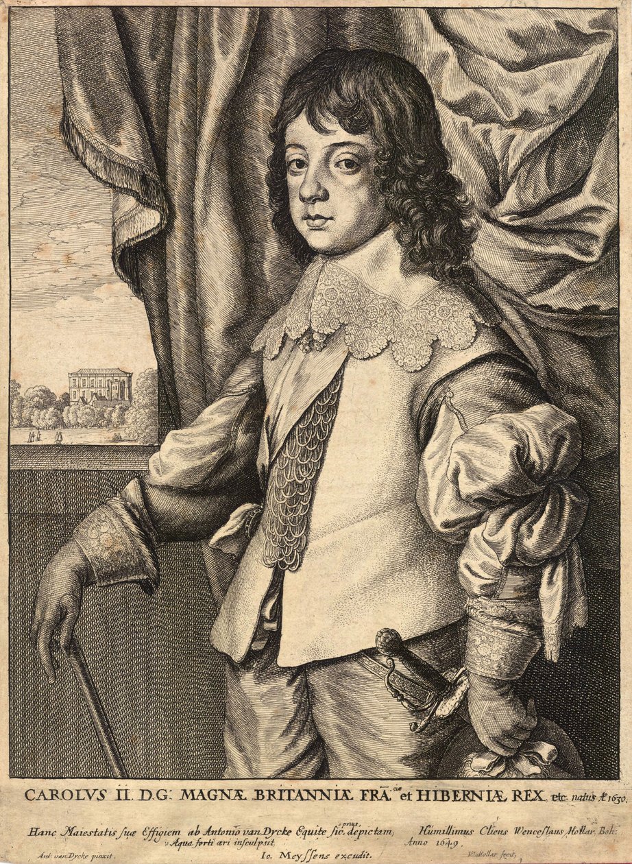 Karel II. Staat 4 door Wenceslaus Hollar
