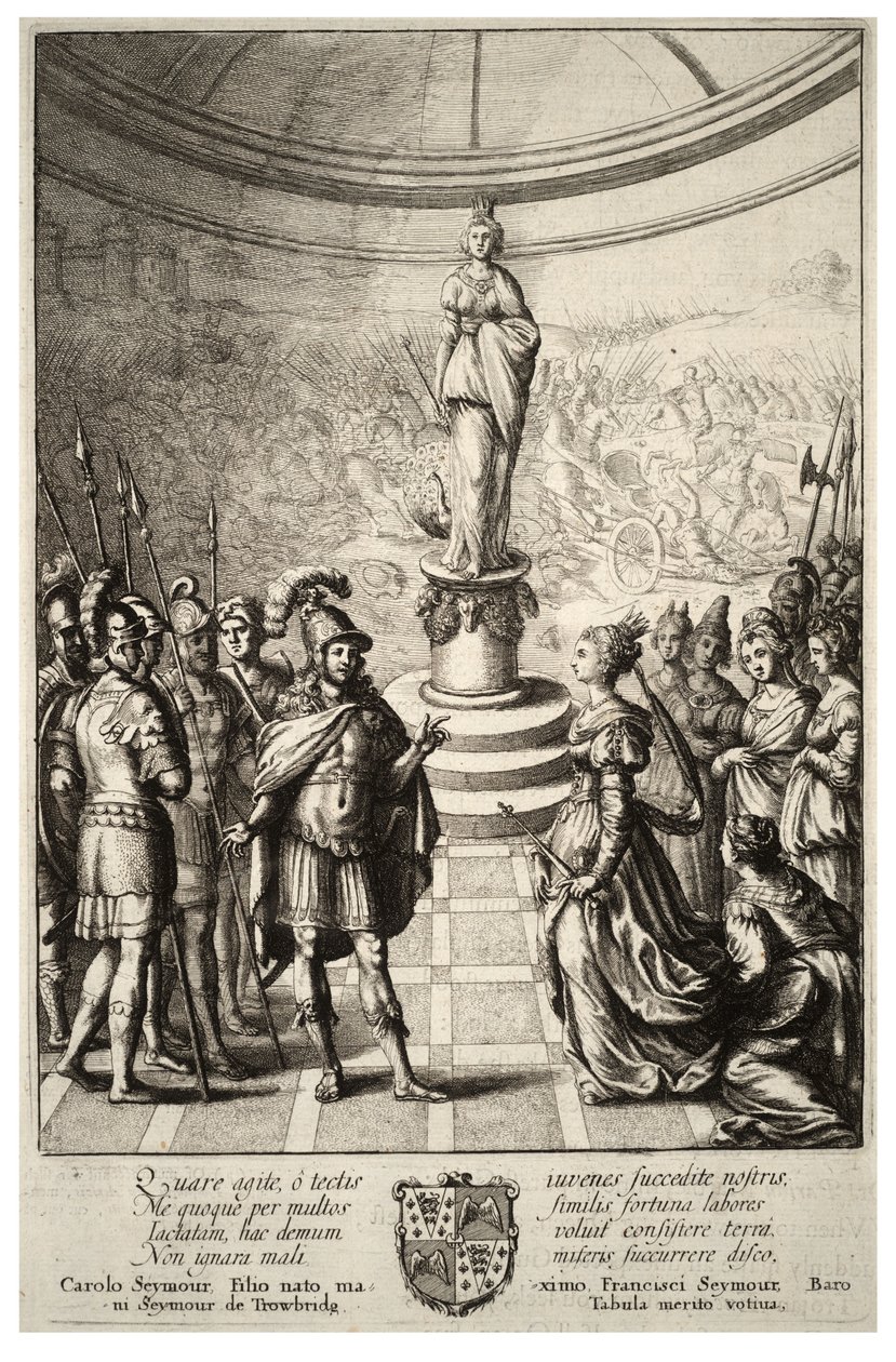 Dido en Aeneas. Staat 2 door Wenceslaus Hollar