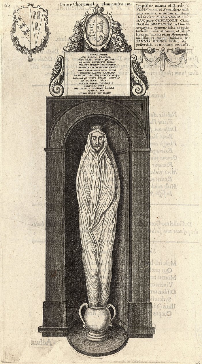 John Donne (monument) door Wenceslaus Hollar