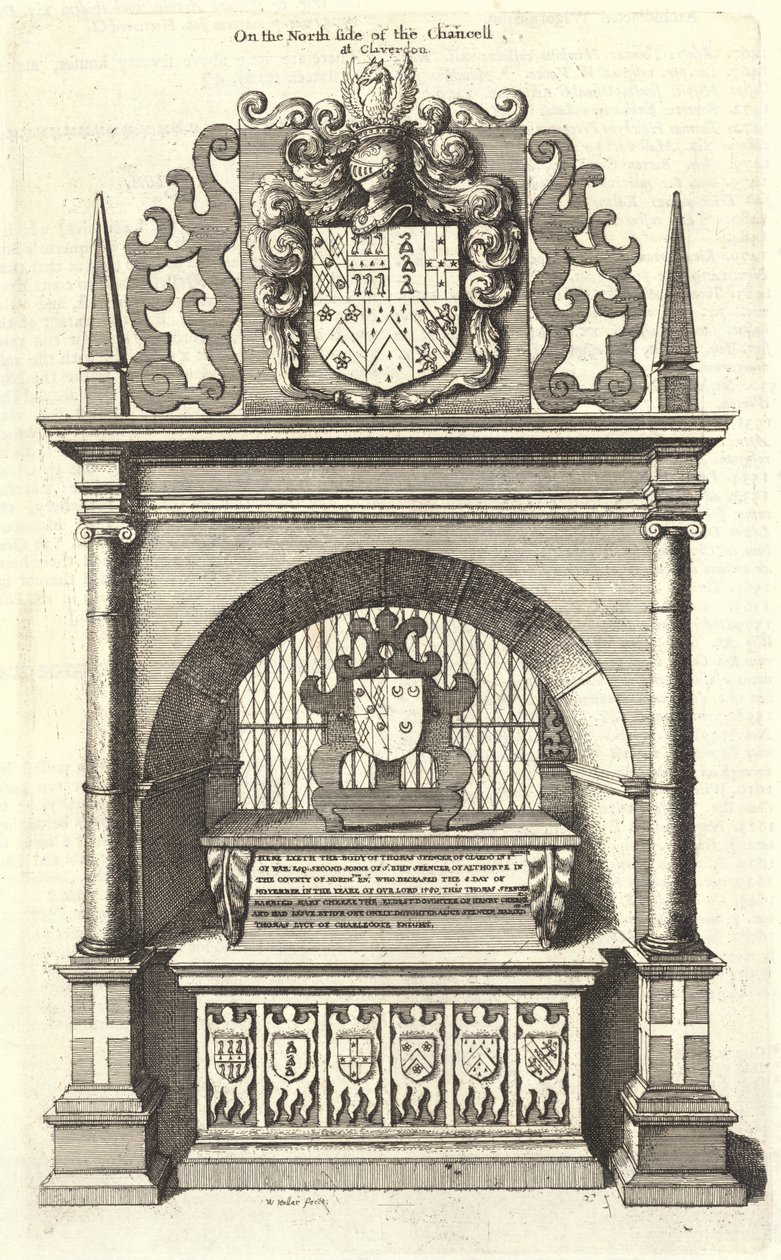 Spencer (monument) door Wenceslaus Hollar