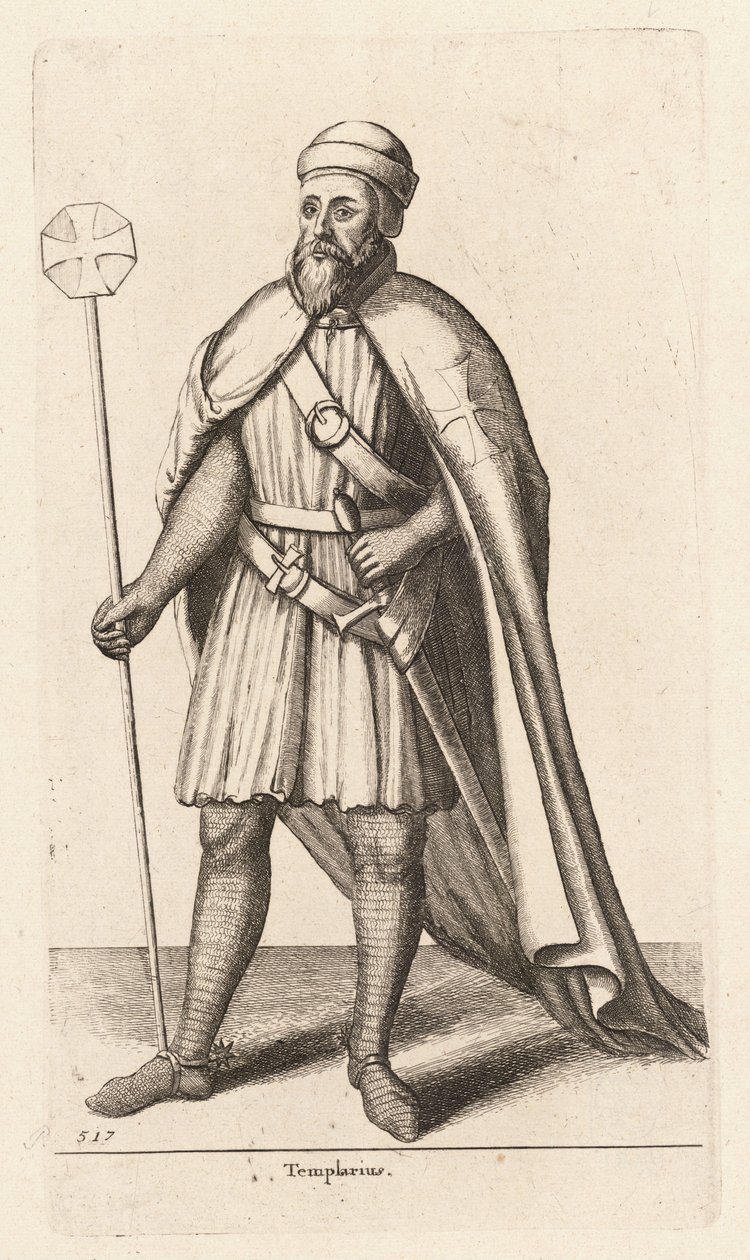 Templarius. Staat 2 door Wenceslaus Hollar