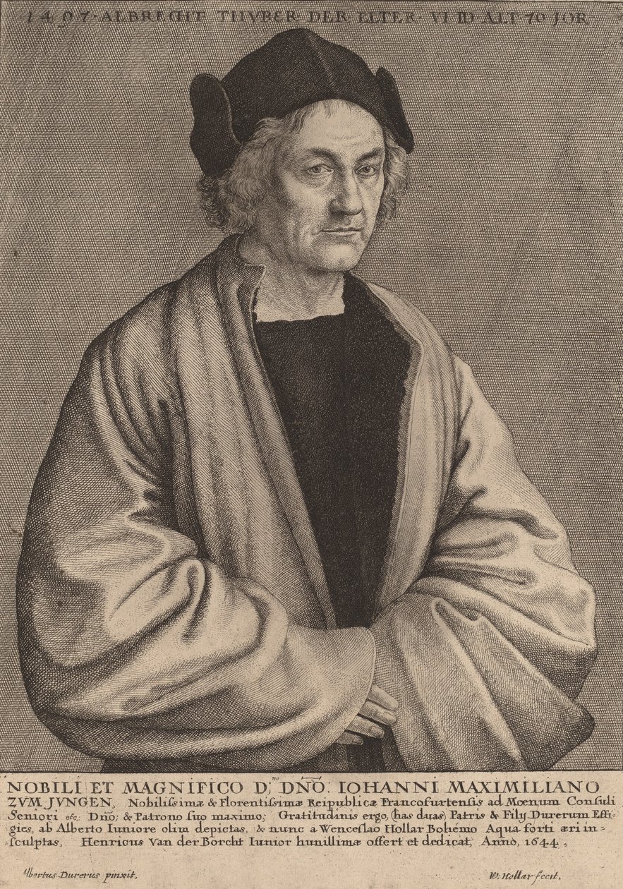 Albrecht Dürers vader, 1644 door Wenceslaus Hollar