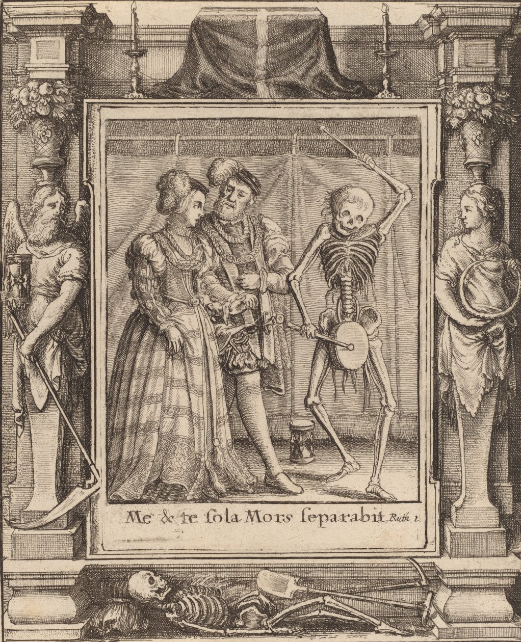 Bruidsparen, 1651 door Wenceslaus Hollar