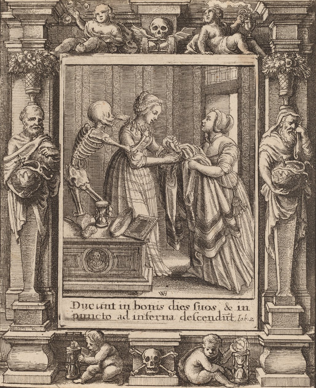 Bruid, 1651 door Wenceslaus Hollar